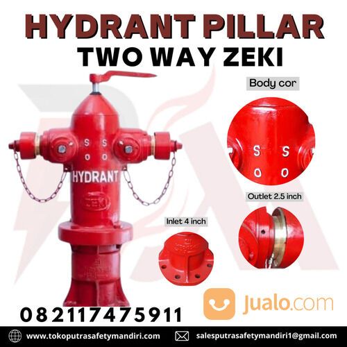 HYDRANT PILLAR TWO WAY BRAND ZEKI COUPLING MACHINO BODY COR 20 BAR TERMINAL AIR KEBAKARAN