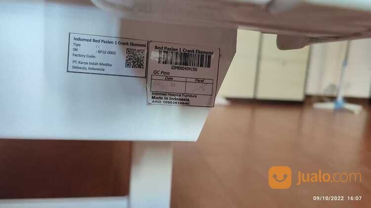 INDOMED - Bed Pasien | Hospital Bed | Ranjang Pasien - 1 Crank
