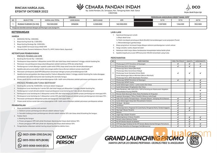 Rumah Subsidi Cemara Pandan Indah