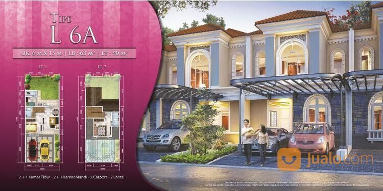 Rumah 2 lantai type 2KT luas 90m2 6x15 Cluster La Seine JGC Jakarta Garden City