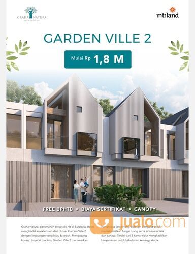 Rumah Graha Natura Garden Ville Lontar Intiland Surabaya Free BPHTB