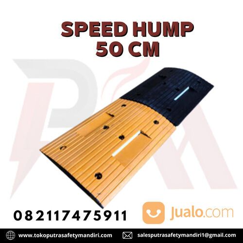 SPEED HUMP 50 CM HITAM KUNING POLISI TIDUR KARET TINGGI 5CM MURAH