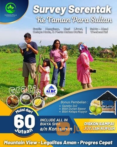 Tanah Sudah Sertifikat SHM Cocok Bangun Villa atau Berkebun