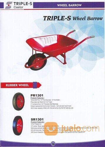 Gerobak Sorong / Angkong / Gerobak Pasir Dorong Triple-S