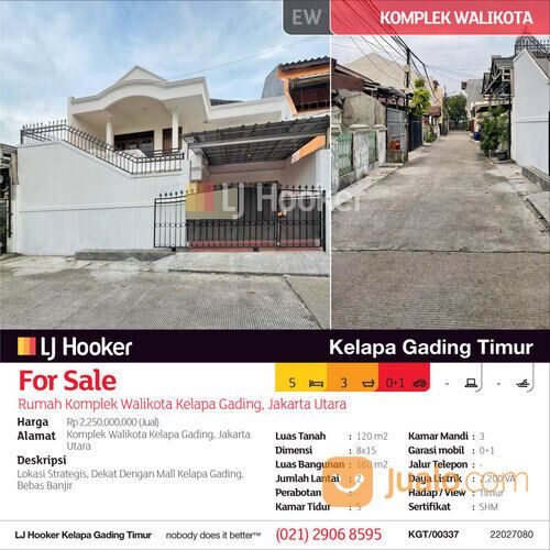 Rumah Komplek Walikota Kelapa Gading, Jakarta Utara