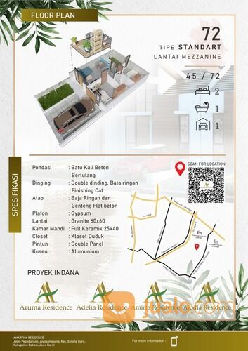 amartha residence rumah Tanpa DP angsuran ringan lokasi strategis di bekasi serang baru