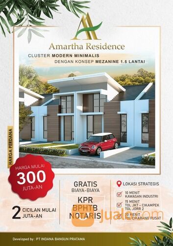 amartha residence rumah Tanpa DP angsuran ringan lokasi strategis di bekasi serang baru