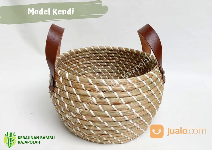 keranjang hampers anyaman mendong model kendi