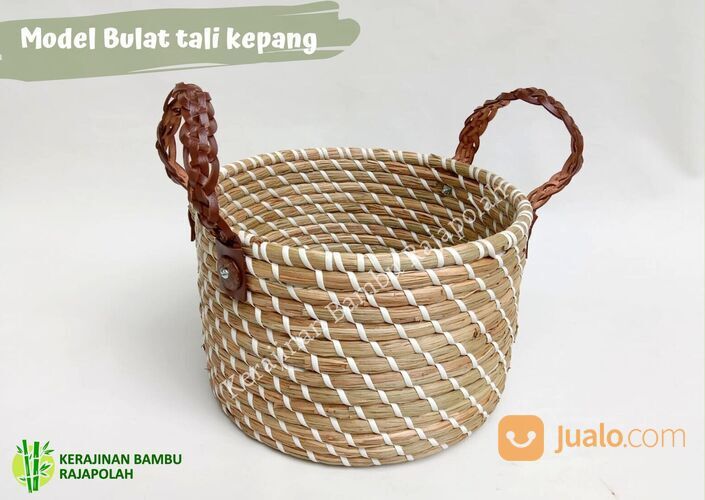 keranjang hampers anyaman mendong model tali lurus & kepang