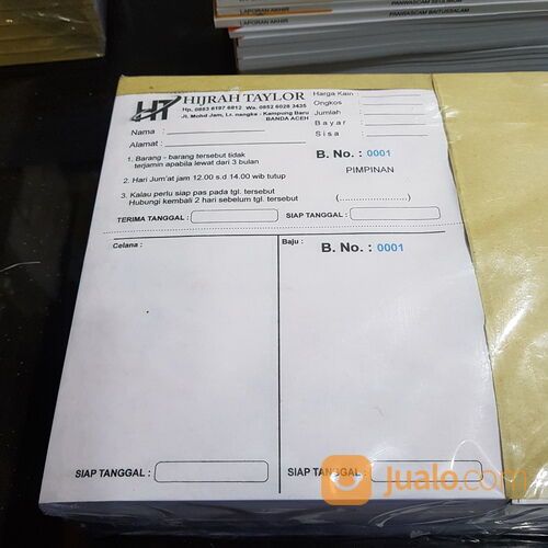 cetak faktur / nota rumah makan dan cafe