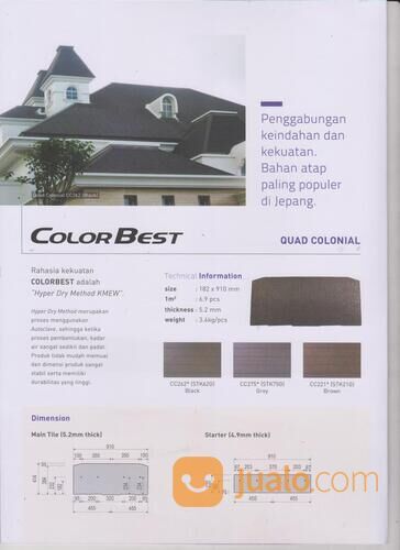 Genteng Fiber Cement KMEW Quad Colonial