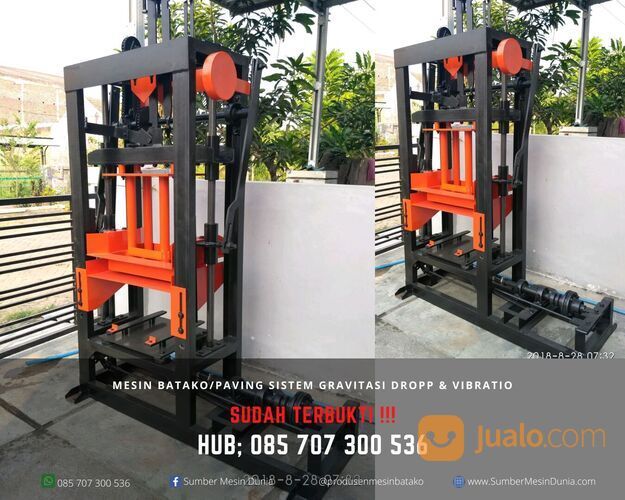 TERBUKTI !!! Mesin Cetak Batako Manual Murah Sumber Mesin Dunia 085 707 300 536