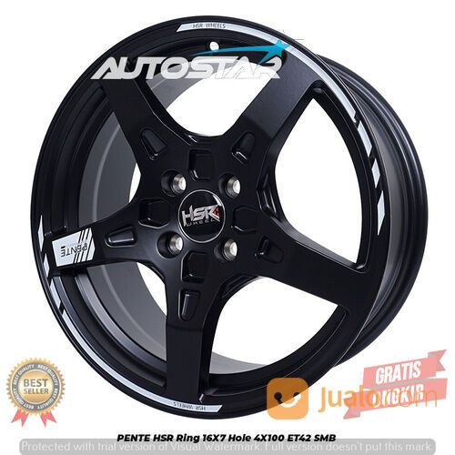Cicilan Velg Mobil Berkualitas Original Hsr PENTE HSR R16X7 H4X100 ET42 SMB