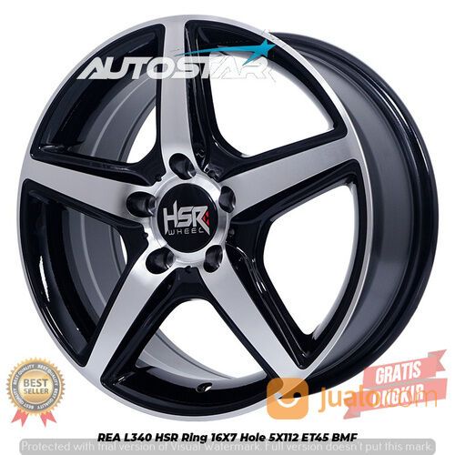 Paketan Velg Racing Original Hsr REA L340 HSR R16X7 H5X112 ET45 BMF