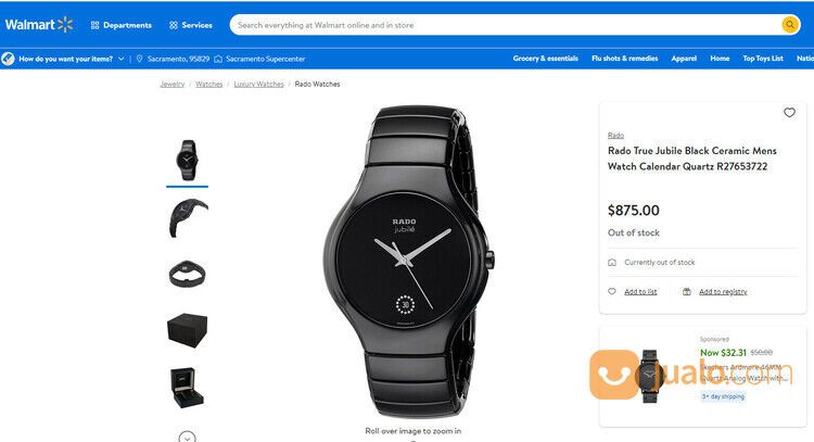 RADO Jam Tangan Mewah Pria Swiss ORI. BU