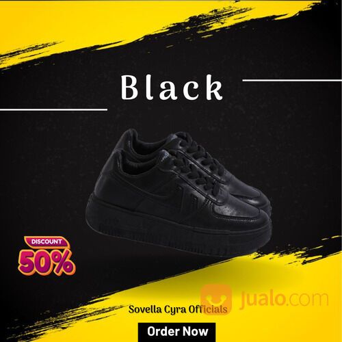 SOVELLA Sneakers Casual Putih Hitam