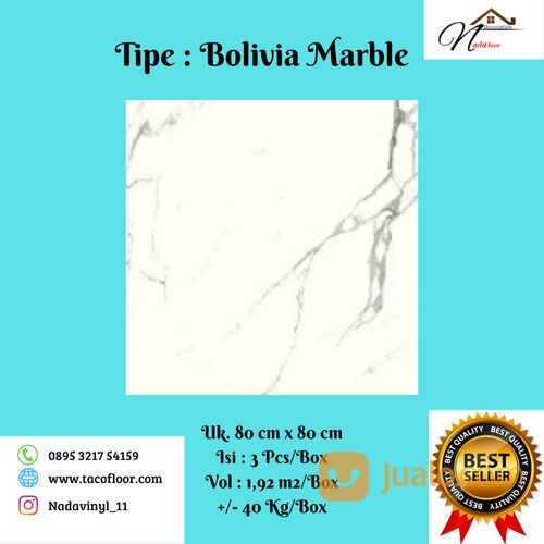 Lantai Granite Motif Bolivia Marble Ukuran 80 cm x 80 cm