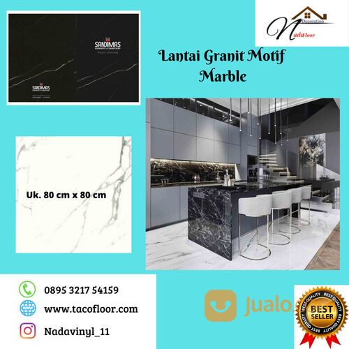Lantai Granite Motif Bolivia Marble Ukuran 80 cm x 80 cm