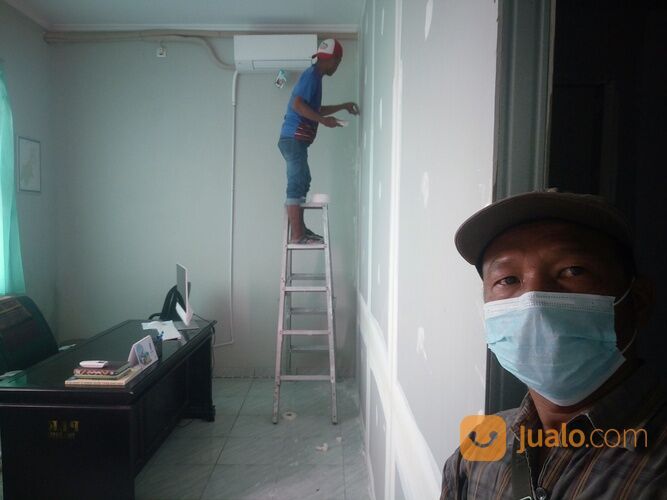 Partisi Rangka Metal Stud/Bj Ringan Tutup Gypsum 2 Sisi ( Bahan + Upah )