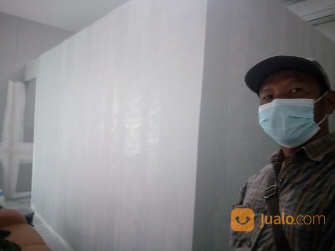 Partisi Rangka Metal Stud/Bj Ringan Tutup Gypsum 2 Sisi ( Bahan + Upah )