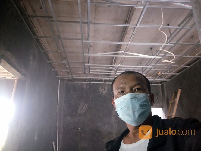 Harga Pasang Plafon Gypsum Rangka Hollow Galvanis ( Bahan + Upah )