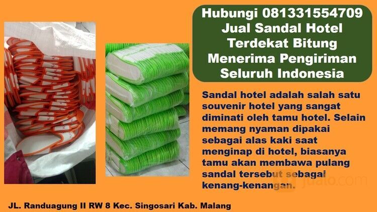 Hubungi 081331554709 - Produsen Sandal Jepit Hotel Bitung