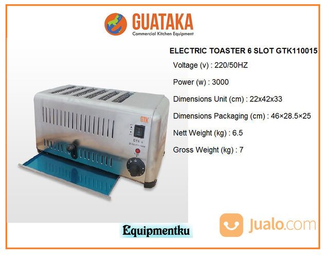ELECTRIC TOASTER 6 SLOT GUATAKA GTK110015