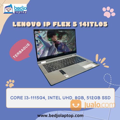 TERBAGUS, LENOVO IP FLEX 5 14ITL05, CORE I3-1115G4, Harga Lenovo Ideapad di Malang