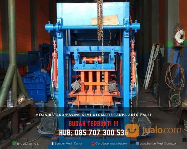 TERBUKTI !!! Mesin Cetak Batako Semi Otomatis Sumber Mesin Dunia 085 707 300 536