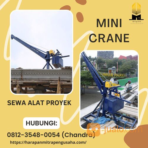 SEWA ALAT PROYEK | MINI CRANE | KOTA BANJARMASIN | KAPASITAS 700 Kg