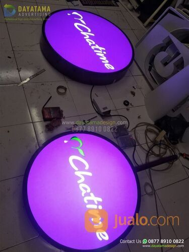 Signage Neon Box Bulat Chatime