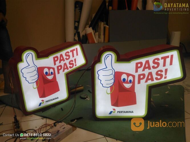 Signage Neon Box Pertamina Pasti Pas