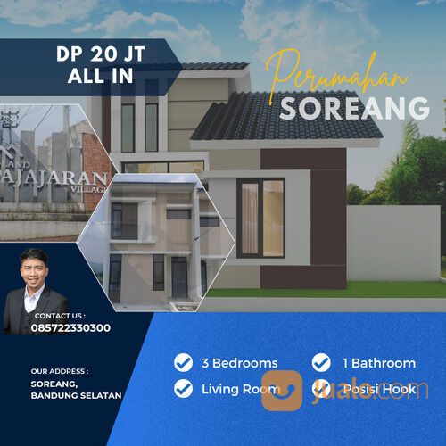 Rumah Hook Dengan Lahan Yang Luas Hanya di Soreang Kab. Bandung