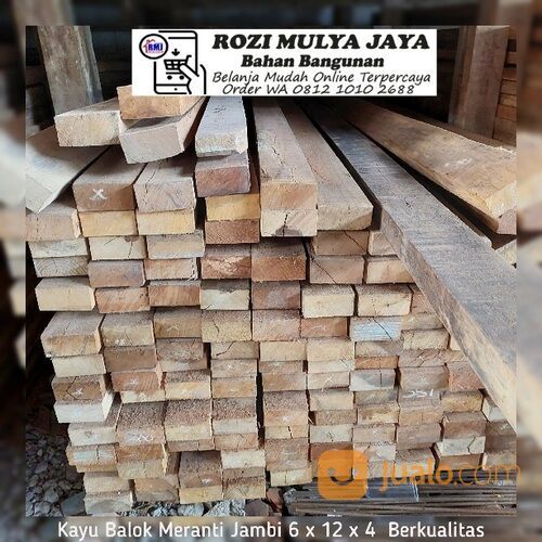 Kayu Balok Meranti Jambi 6 x 12 x 4 Per Batang