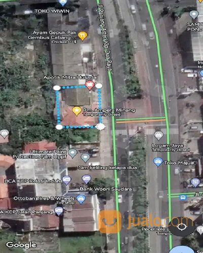 Rumah + 5 Kios Pinggir Jalan di Kebon Jeruk Dekat RCTI, Kampus BINUS, RS Siloam Kebon Jeruk