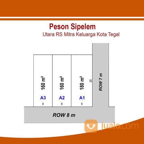 Kawasan Perumahan, Kavling Utara RS Mitra Keluarga Kota Tegal: 3 Jt-an