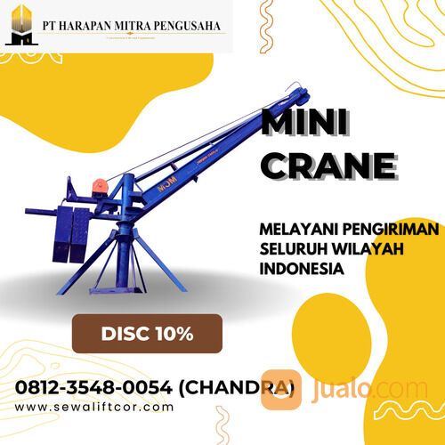 SEWA ALAT PROYEK MINI CRANE | PROYEK KOTA MAKASSAR | KAPASITAS 700 kg