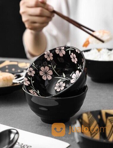 Mangkok Ramen Keramik Nasi Mangkuk Baso Gaya Jepang Bowl Japanese
