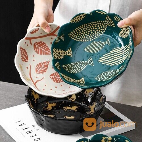 Mangkok Ramen Keramik Nasi Mangkuk Baso Gaya Jepang Bowl Japanese