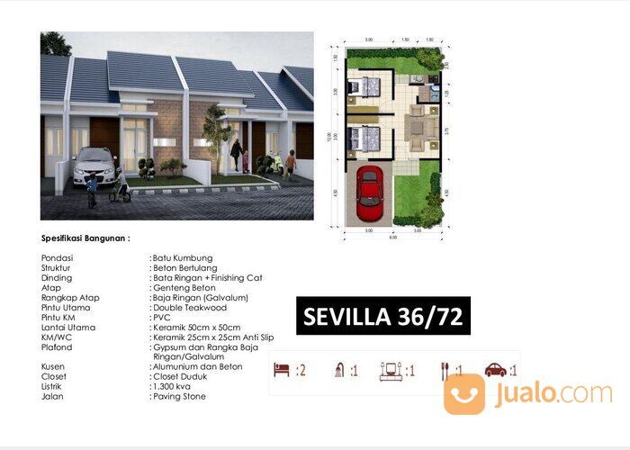 Perumahan Grand Kedamean Regency Cluster Baru New Sevilla Lantai Granit