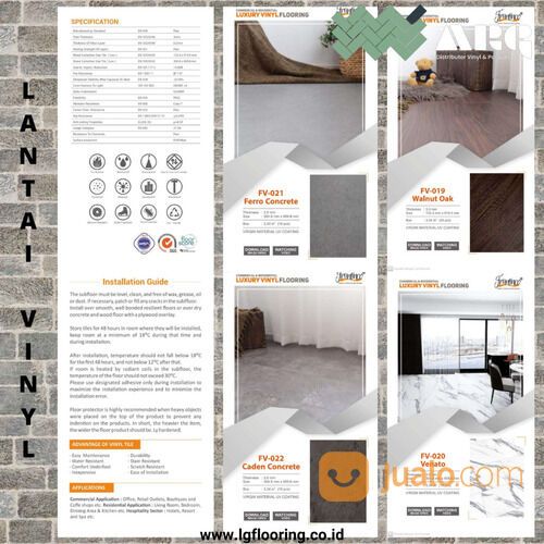 Arni Griya - Lantai vinil motif kayu 91 cm x 15 cm / Vinyl Flooring PVC