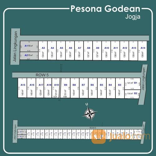 Tanah Sleman Jogja, Luas 100-an,500 meter ke Tugu Pirak Godean