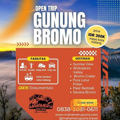 Paket Wisata Open Trip Bromo - Spesial Natal & Tahun Baru 2023