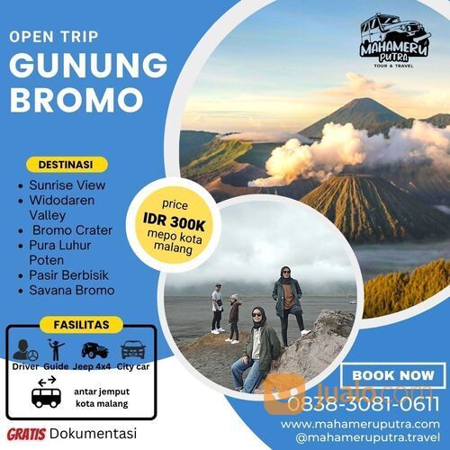 Paket Wisata Open Trip Bromo - Spesial Natal & Tahun Baru 2023