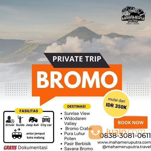 Paket Wisata Private Trip Bromo - Spesial Natal & Tahun Baru 2022 - 2023