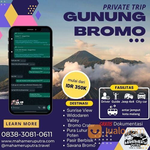Paket Wisata Private Trip Bromo - Spesial Natal & Tahun Baru 2022 - 2023