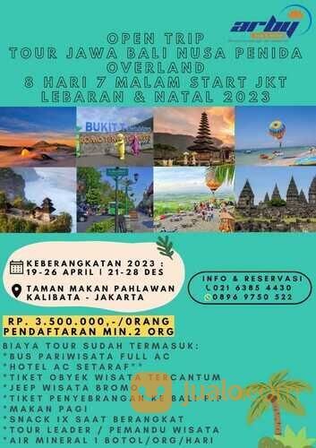 Paket wisata overland jawa bali 8 hari 7 malam 2023