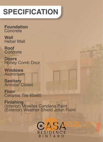 RUMAH MODERN dengan rooftop di BINTARO mulai 1M-an