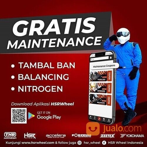 Agya Pakai Velg Racing Hsr Pente Ring 15 Lebar 65 Pcd Hole 4X100 ET42 WHITE