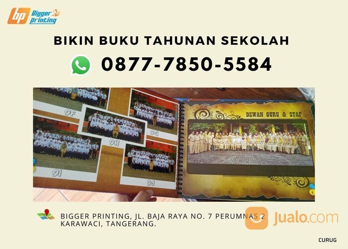 HARGA TERBAIK, Wa. Call. 0877-7850-5584, Bikin Buku Tahunan Sekolah di Curug
